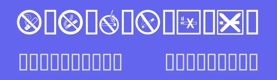 No Smoking — Dingbats Font — thumbnail 3