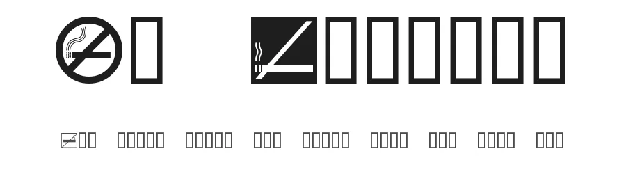No Smoking — Dingbats Font