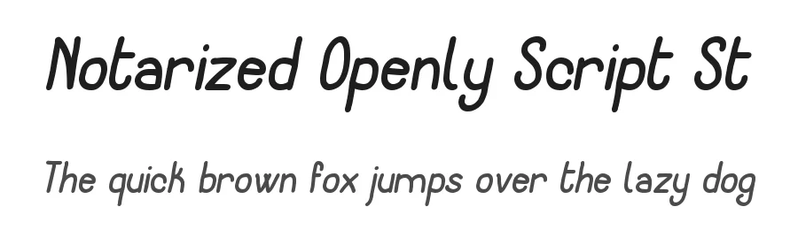 Notarized Openly Script St