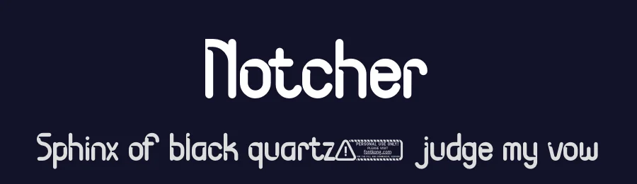 Notcher by Kong Font — Sans Serif Font — thumbnail 2