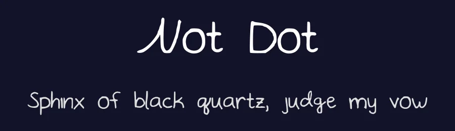 Not Dot by Rosalie Simmons — Script Handwritten Font — thumbnail 2