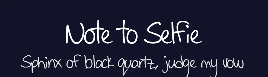 Note to Selfie by Tension Type — Script Handwritten Font — thumbnail 2