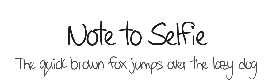 Note to Selfie