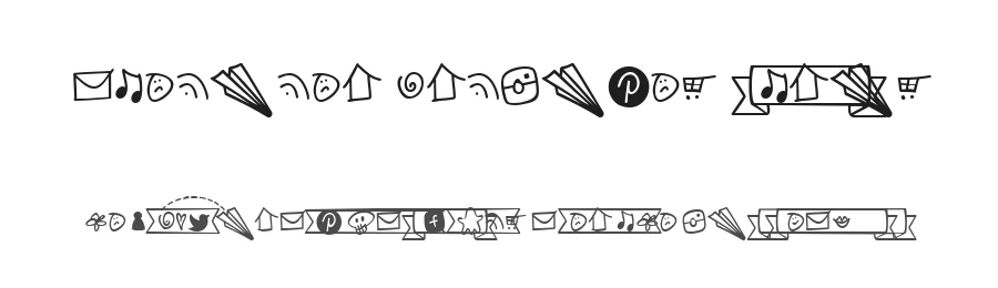 Notepaper Airplanes Extras by Brittney Murphy Design — Dingbats Font