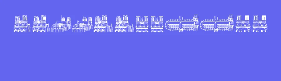 Notre Dame de Paris by Vladimir Nikolic — Dingbats Font — thumbnail 3