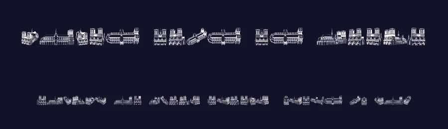 Notre Dame de Paris by Vladimir Nikolic — Dingbats Font — thumbnail 2
