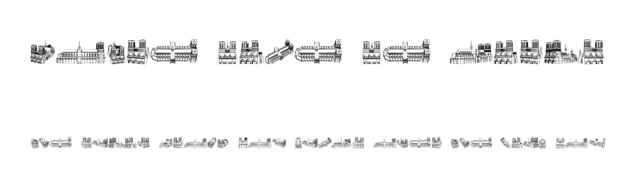 Notre Dame de Paris by Vladimir Nikolic — Dingbats Font
