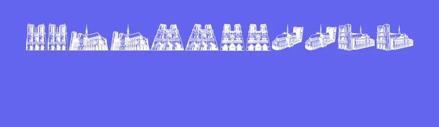 Notre Dame by Vladimir Nikolic — Dingbats Font — thumbnail 3