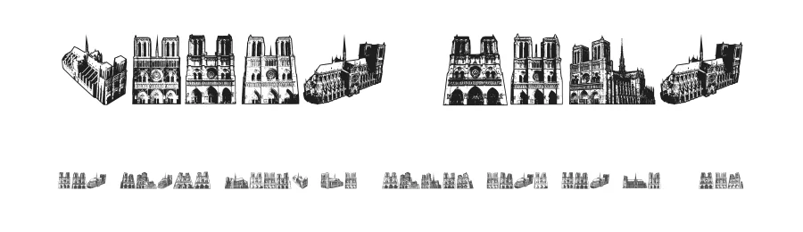 Notre Dame by Vladimir Nikolic — Dingbats Font