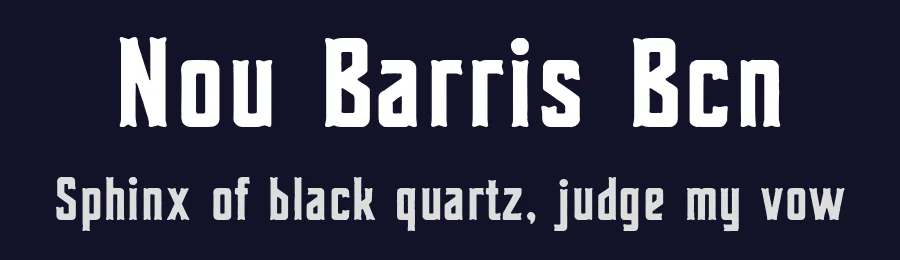 Nou Barris Bcn by Woodcutter — Decorative Font — thumbnail 2