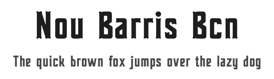 Nou Barris Bcn by Woodcutter — Decorative Font