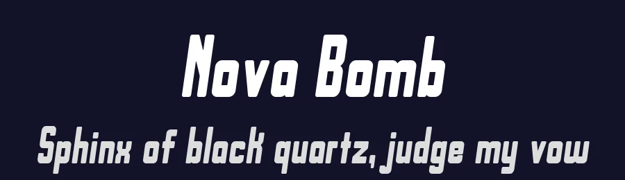 Nova Bomb by Tension Type — Display Font — thumbnail 2