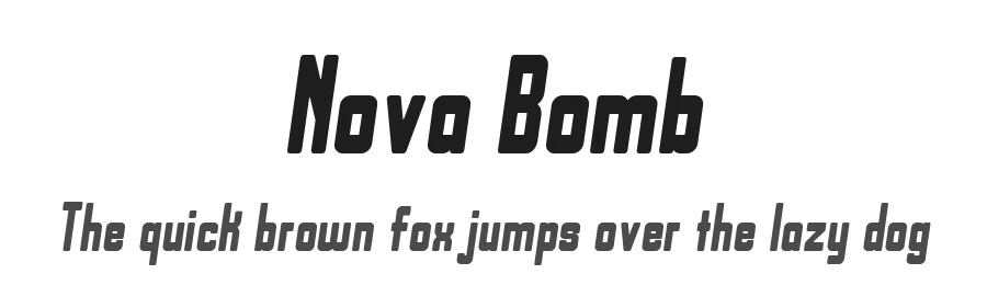 Nova Bomb by Tension Type — Display Font