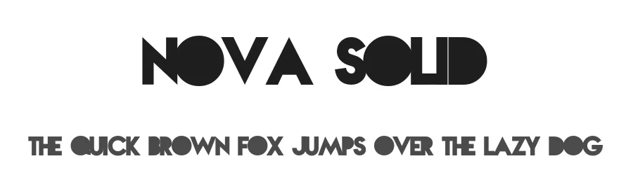 Nova Solid by Billy Argel Fonts ® — Sans Serif Font