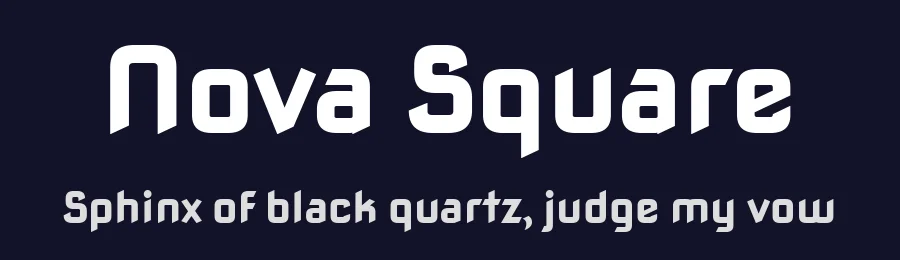 Nova Square by Wojciech Kalinowski — Sans Serif Font — thumbnail 2