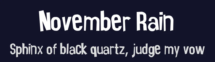 November Rain by Gobella — Decorative Font — thumbnail 2