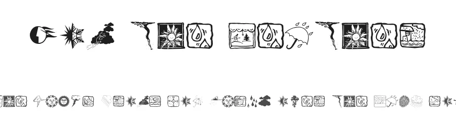Now the Weather by Manfred Klein — Dingbats Font