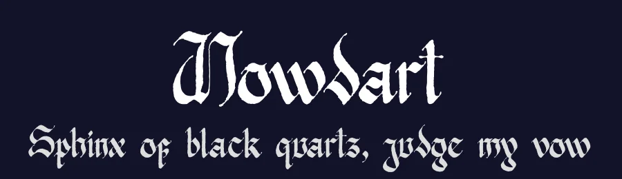 Nowdart by Denustudios — Blackletter Font — thumbnail 2