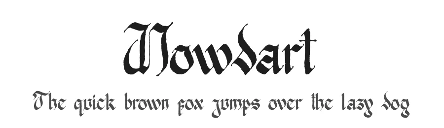 Nowdart by Denustudios — Blackletter Font