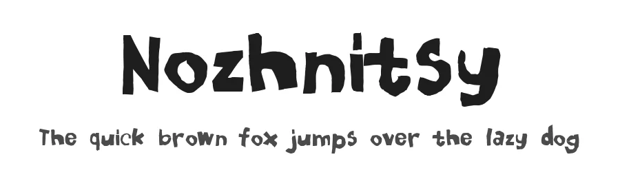 Nozhnitsy by MatFonts — Decorative Font