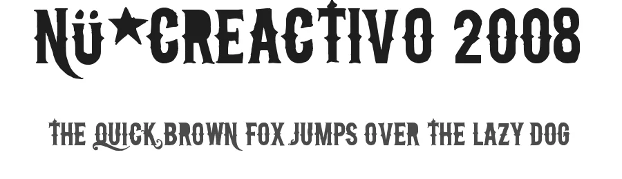 Nü*Creactivo 2008 by bran — Decorative Font
