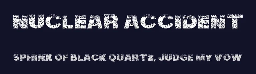 Nuclear Accident by Galdino Otten Fonts — Decorative Font — thumbnail 2