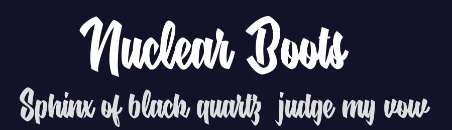 Nuclear Boots by Billy Argel Fonts ® — Script Handwritten Font — thumbnail 2