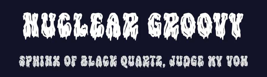 Nuclear Groovy by Woodcutter — Decorative Font — thumbnail 2
