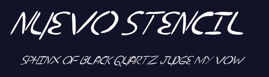 Nuevo Stencil by Xerographer Fonts — Script Handwritten Font — thumbnail 2