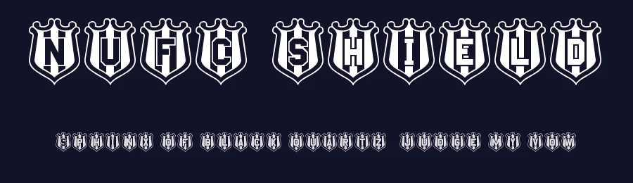 NUFC Shield by Anthony Robinson — Decorative Font — thumbnail 2