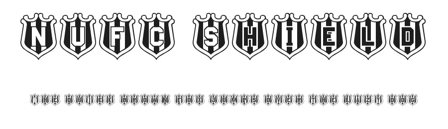 NUFC Shield by Anthony Robinson — Decorative Font
