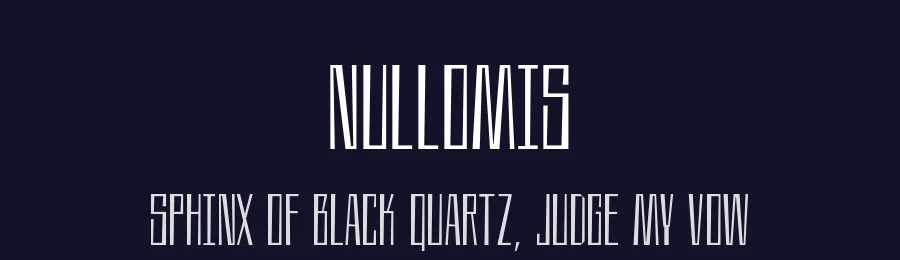 Nullomis by kulturrrno — Decorative Font — thumbnail 2