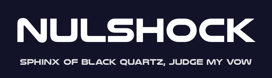 Nulshock by Typodermic Fonts — Display Font — thumbnail 2