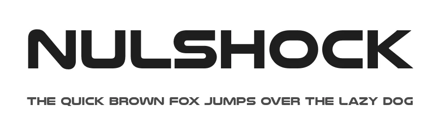 Nulshock by Typodermic Fonts — Display Font