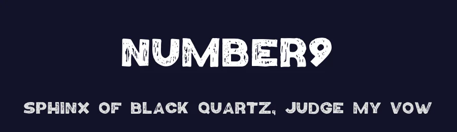 Number9 by Roman Paslavskiy — Decorative Font — thumbnail 2