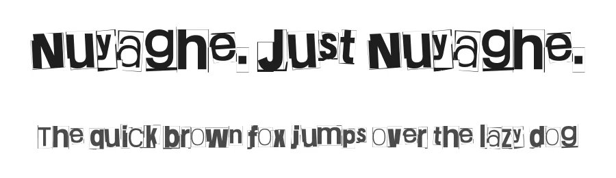 Nuyaghe. Just Nuyaghe. by Juha Korhonen — Decorative Font