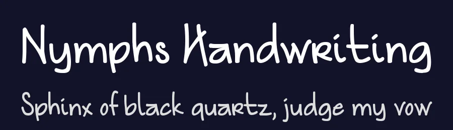 Nymphs Handwriting by Lauren Thompson — Script Handwritten Font — thumbnail 2