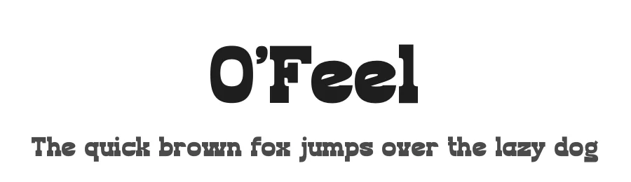 O'Feel by Denustudios — Decorative Font