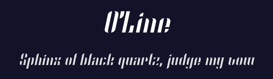 O'Line by TamaCide — Decorative Font — thumbnail 2