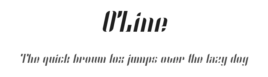 O'Line by TamaCide — Decorative Font