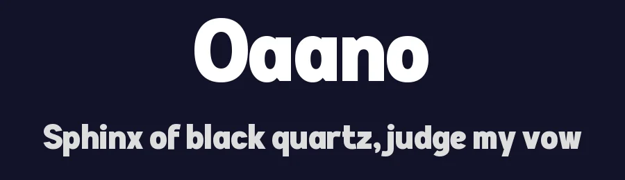 Oaano by wepfont.com — Sans Serif Font — thumbnail 2