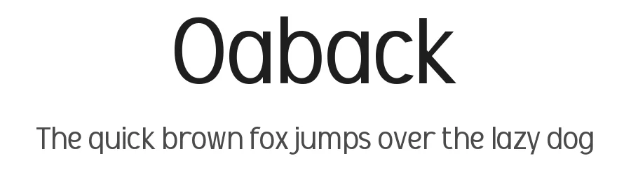 Oaback by wepfont.com — Sans Serif Font