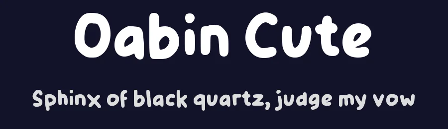 Oabin Cute by wepfont.com — Decorative Font — thumbnail 2