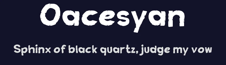 Oacesyan by wepfont.com — Decorative Font — thumbnail 2
