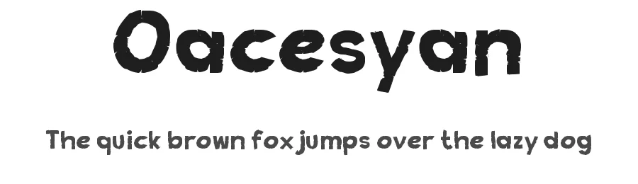 Oacesyan by wepfont.com — Decorative Font