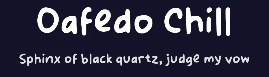 Oafedo Chill by wepfont.com — Decorative Font — thumbnail 2