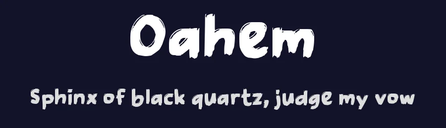 Oahem by wepfont.com — Script Handwritten Font — thumbnail 2