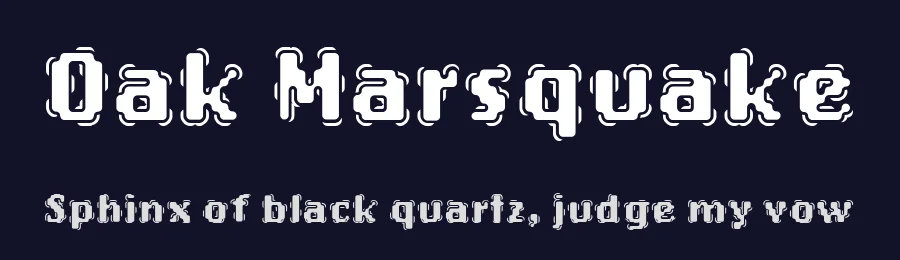 Oak Marsquake by i-dbuero — Display Font — thumbnail 2