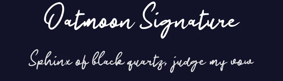 Oatmoon Signature by wepfont.com — Script Handwritten Font — thumbnail 2
