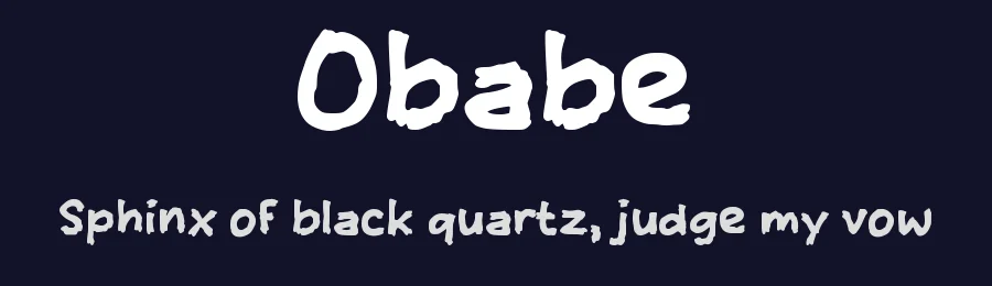 Obabe by wepfont.com — Script Handwritten Font — thumbnail 2
